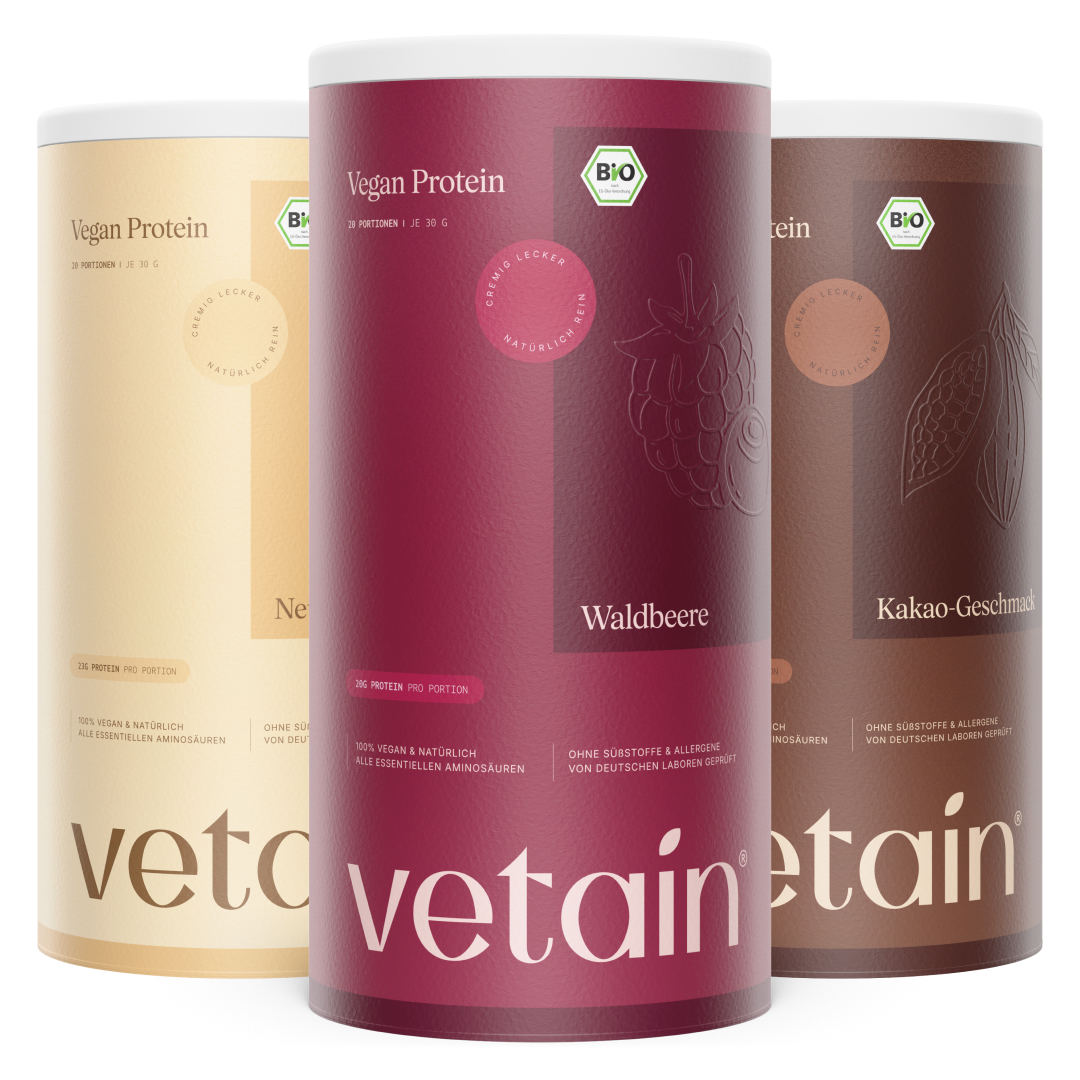 Vetain Bundle: Vegan Protein Waldbeere, Neutral, Kakao