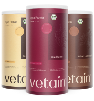 Vetain Bundle: Vegan Protein Waldbeere, Vanille, Kakao
