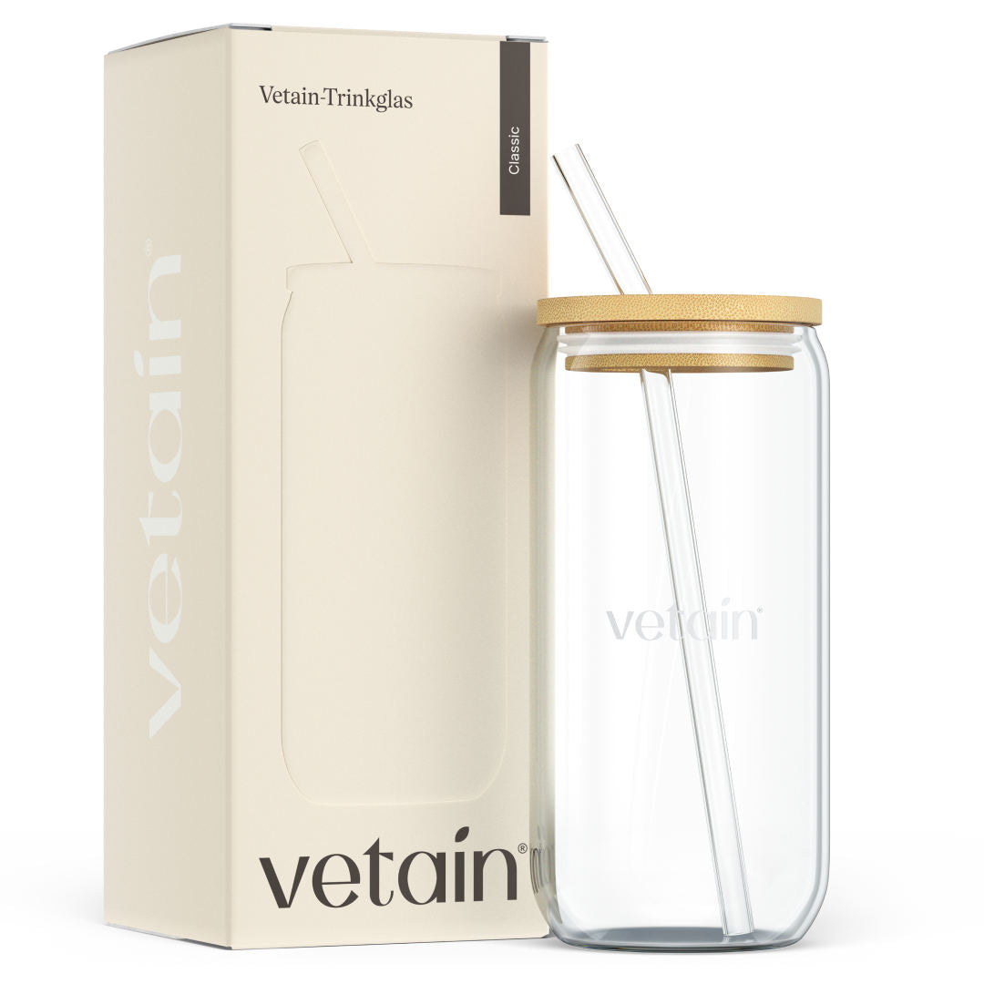 Vetain Trinkglas mit Strohhalm