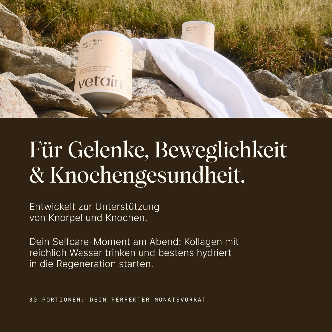 Vetain veganer Kollagen Support für Gelenke, Beweglichkeit & Knochengesundheit: Produktfakten