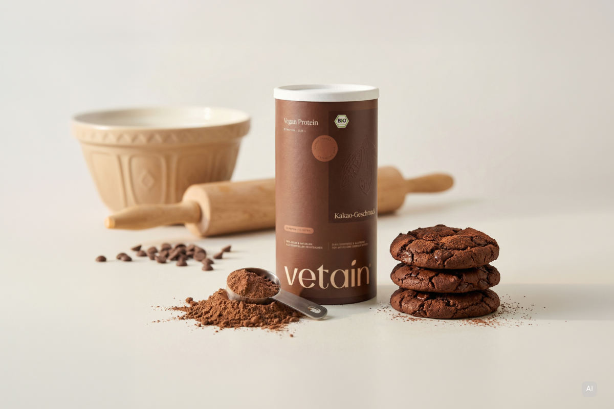 Proteinpulver wird zum Backen von Cookies verwendet - Bild KI generiert