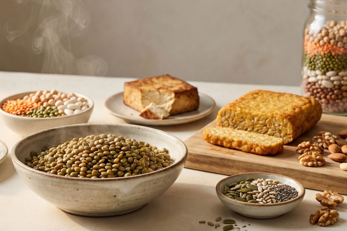 Vegane Proteinquellen für Muskelaufbau und Muskelerhalt