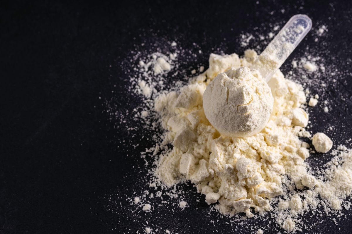 Scoop mit Proteinpulver