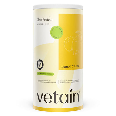 Vetain veganes Clear Protein Lemon & Lime mit Kölner Liste Zertifizierung
