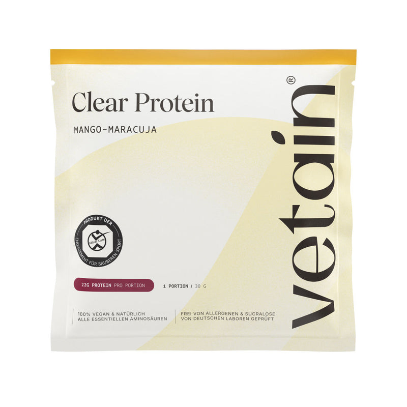 Vetain vegane Clear Protein Probe Mango-Maracuja