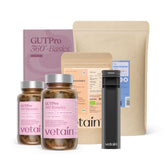 Vetain Gut Reset Bundle. Mit GUTPro Komplex, Bio-Flohsamenschalen, L-Glutamin, Tablettenbox und Health Guide