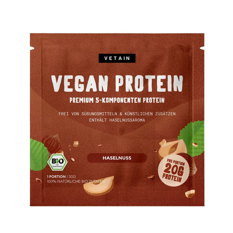 Vetain Vegan Protein Haselnuss Probepackung