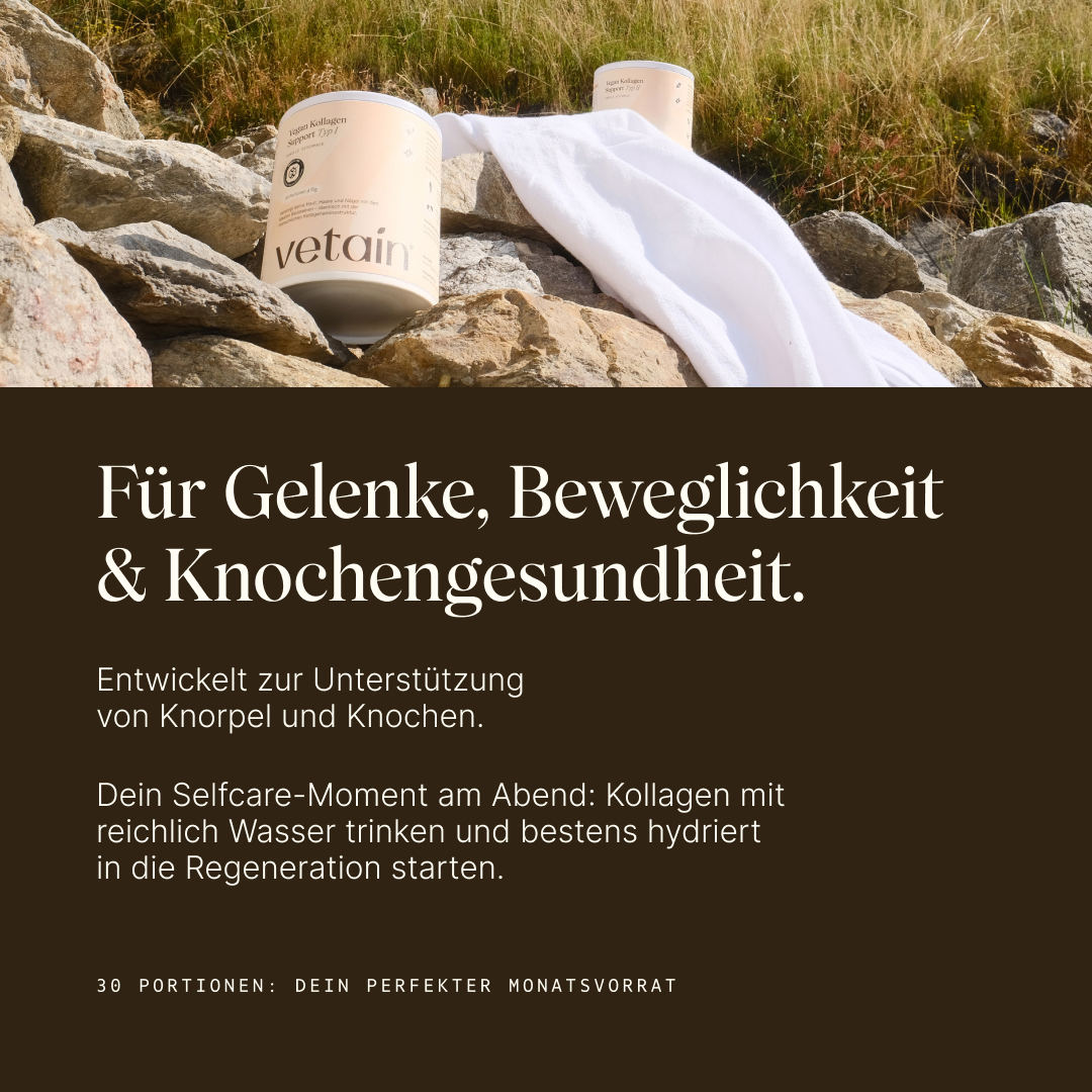 Vetain veganer Kollagen Support für Gelenke, Beweglichkeit & Knochengesundheit: Produktfakten