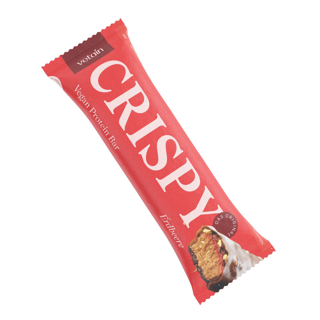 Crispy Protein Bar vegan Erdbeere von Vetain