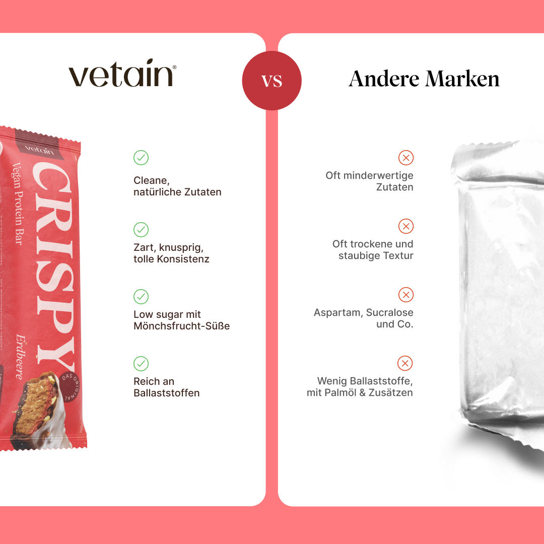 CRISPY vegan protein bars - Strawberry (12-pack)