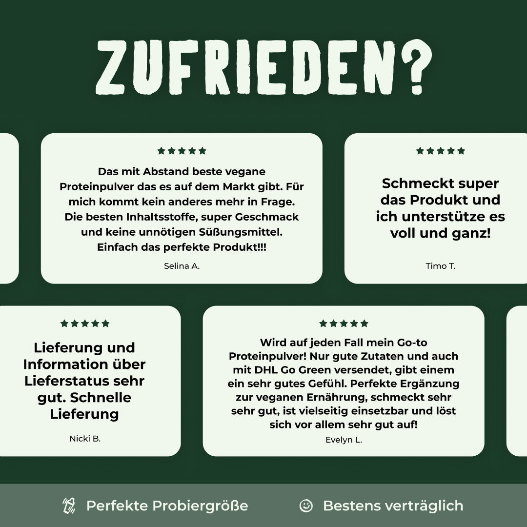 Vetain Vegan Protein glückliche Kundenbewertungen