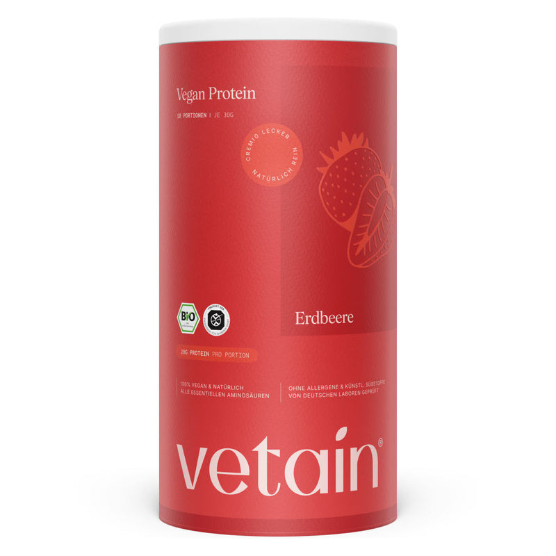 Vetain Vegan Protein Erdbeere Dose