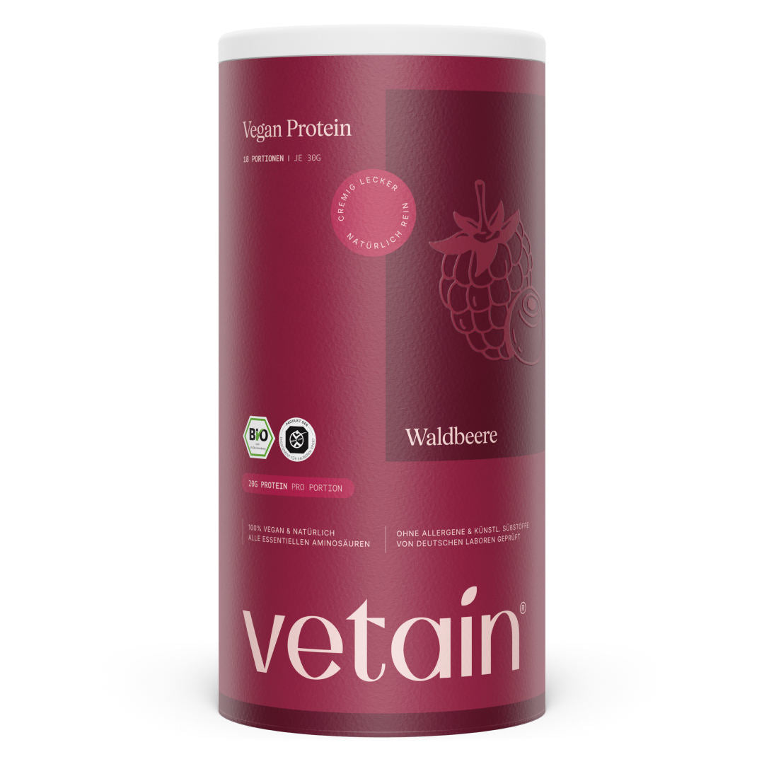 Vetain Vegan Protein Waldbeere Dose