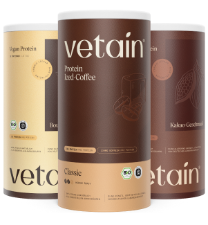 Vetain Bundle: Vegan Protein Vanille, Iced Coffee, Kakao