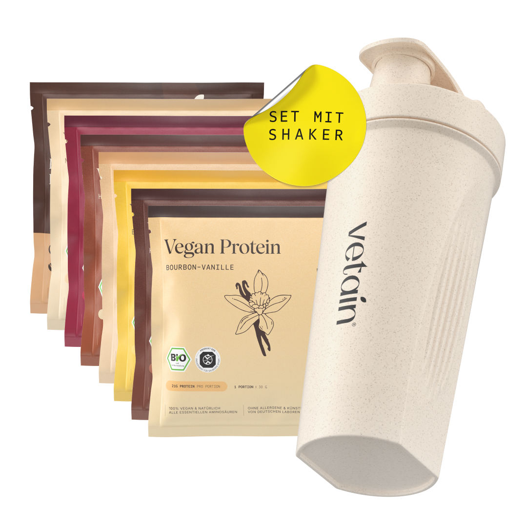 Vetain Vegan Protein Probierpaket mit Shaker