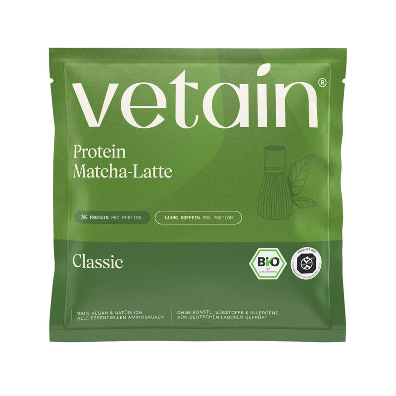 Vetain Vegan Protein Sample Matcha Latte