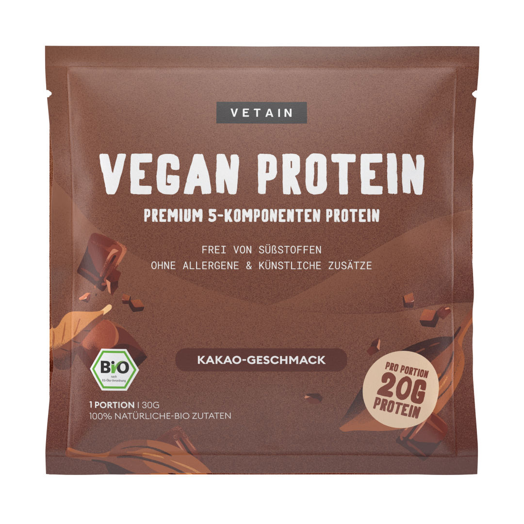 Vetain vegan Protein Probe Kakao-Geschmack