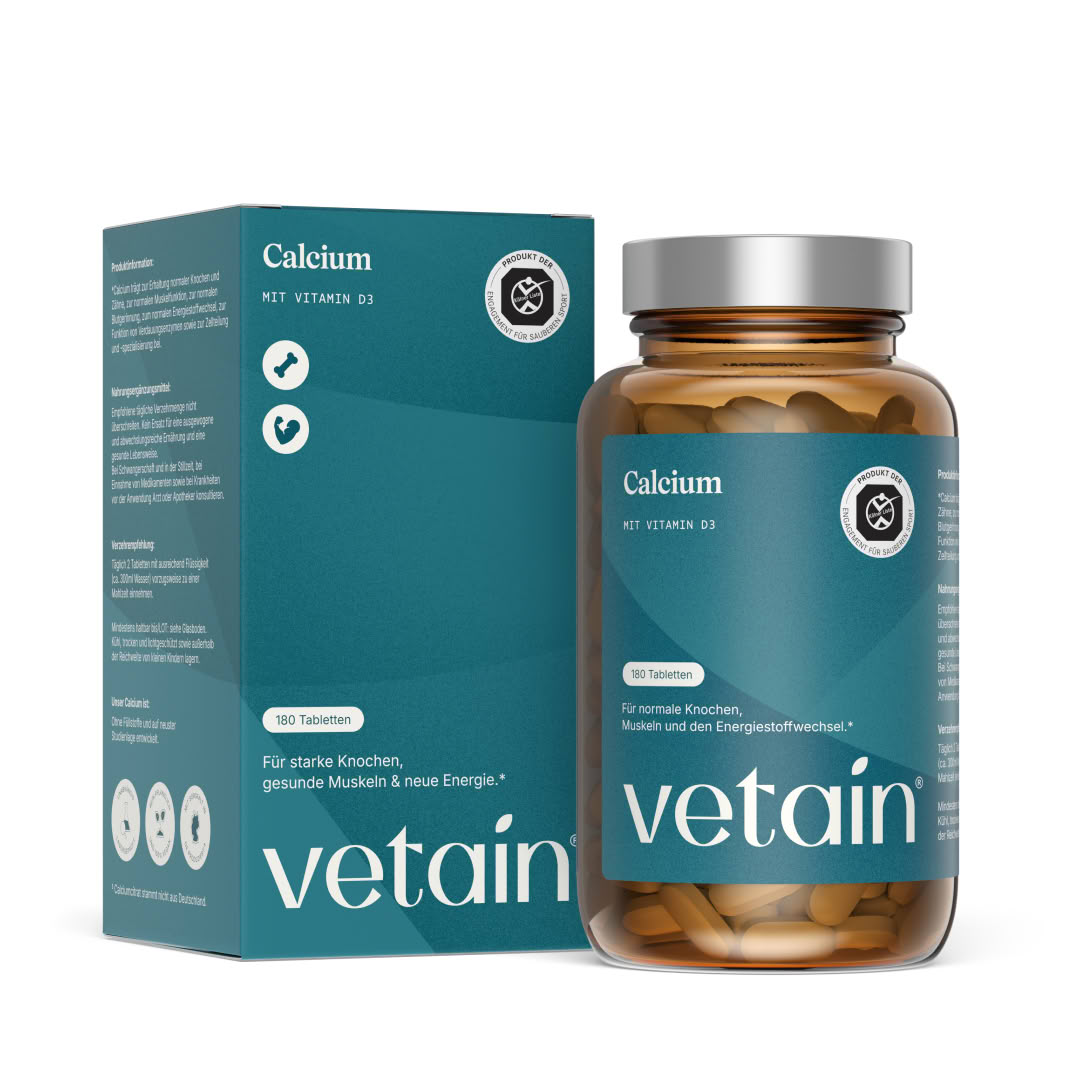 Calcium Tabletten - Für Knochen, Muskeln & Nerven (180 Tabletten)