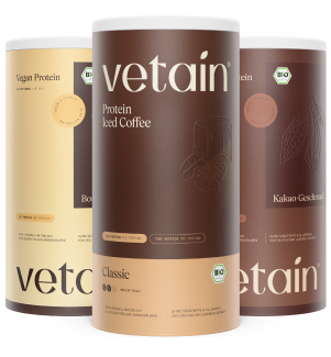 Vetain Bundle: Vegan Protein Vanille, Iced Coffee, Kakao
