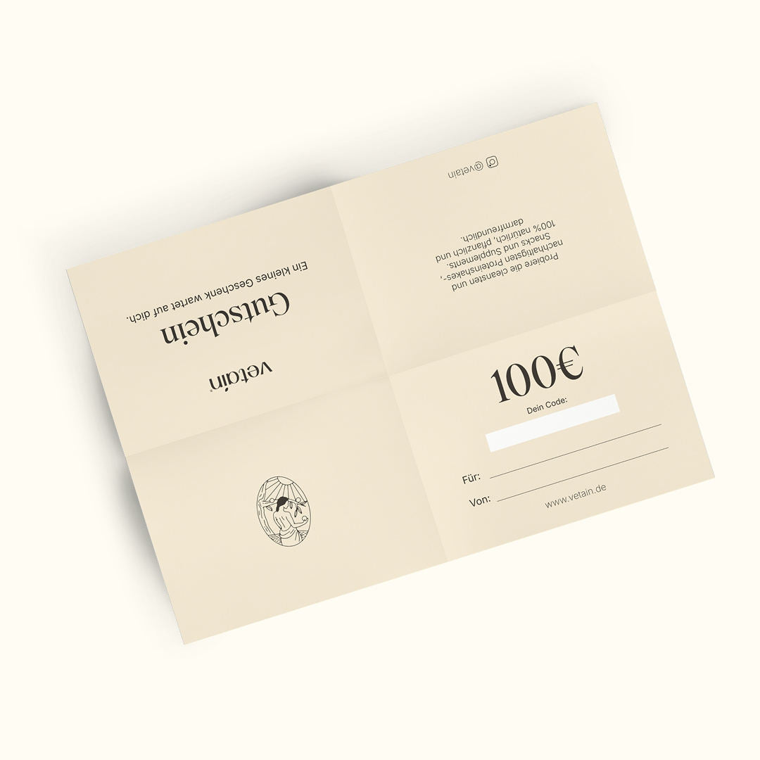 Innenansicht Vetain Gutscheinkarte