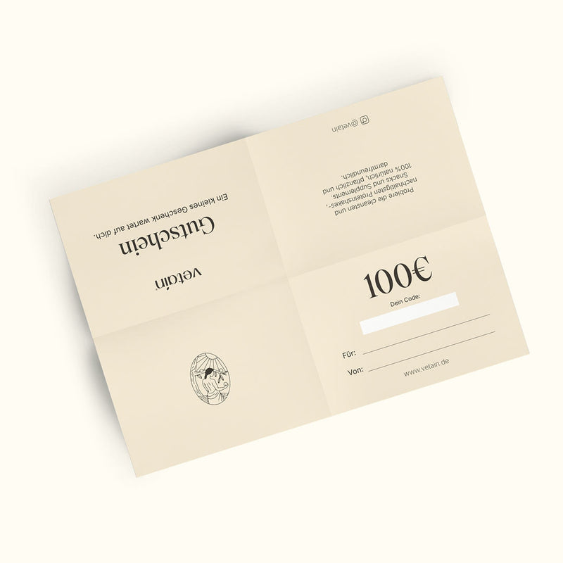 Innenansicht Vetain Gutscheinkarte