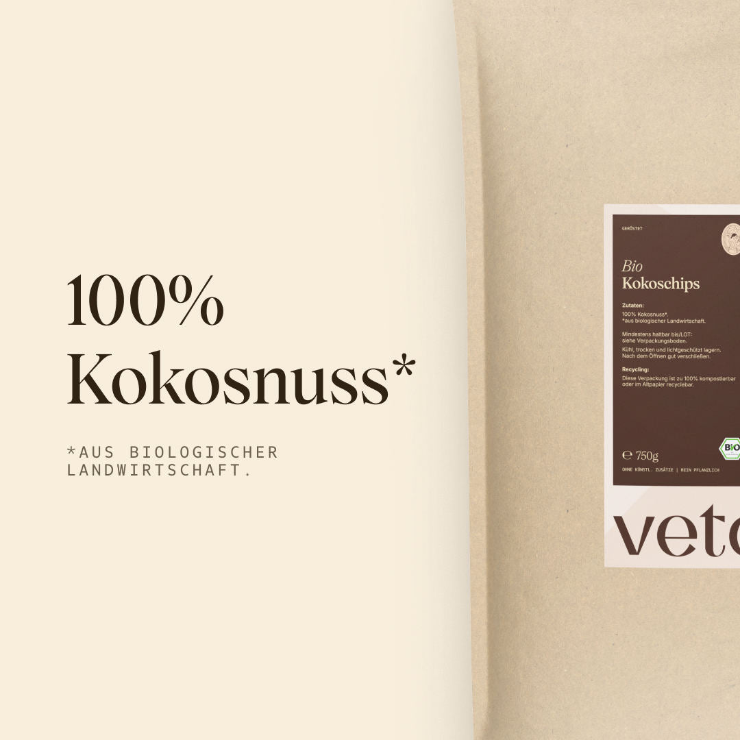  Kokoschips aus 100% Kokosnuss aus biologischer Landwirtschaft