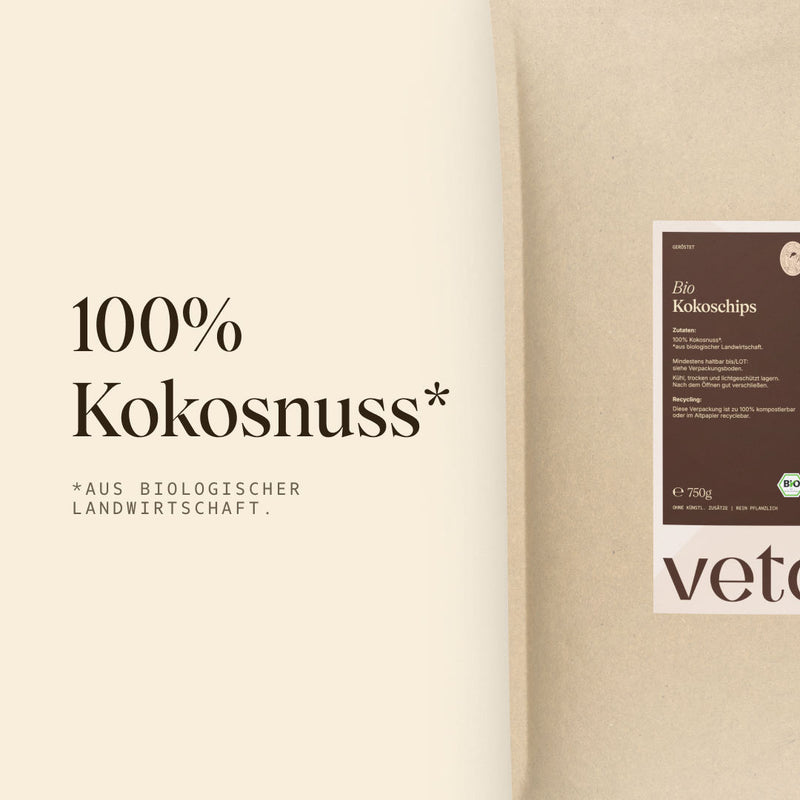  Kokoschips aus 100% Kokosnuss aus biologischer Landwirtschaft