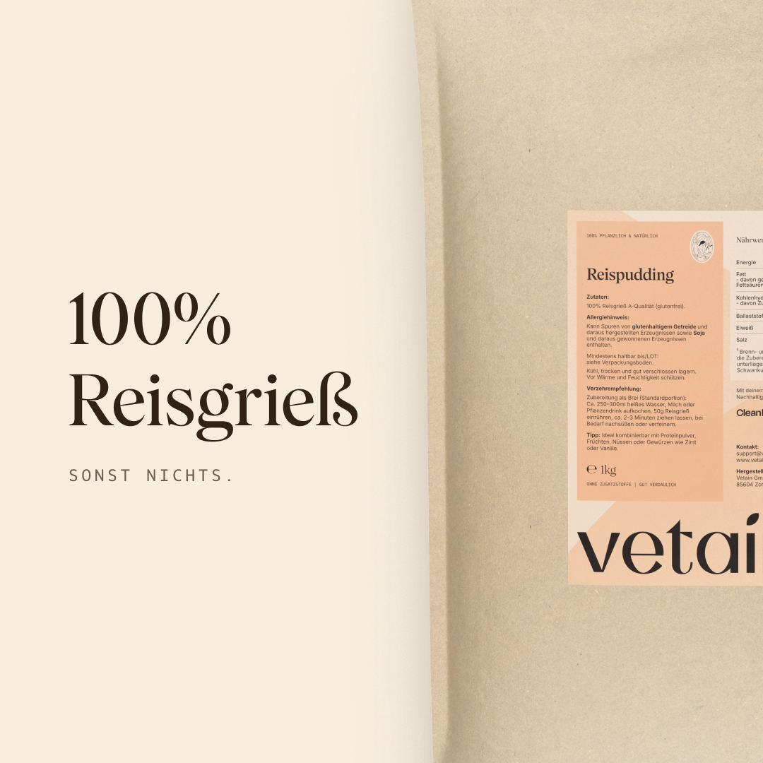 Enthalten im Reisgrieß: 100% Reisgrieß