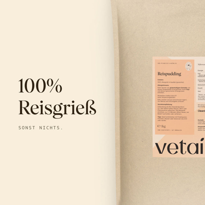 Enthalten im Reisgrieß: 100% Reisgrieß