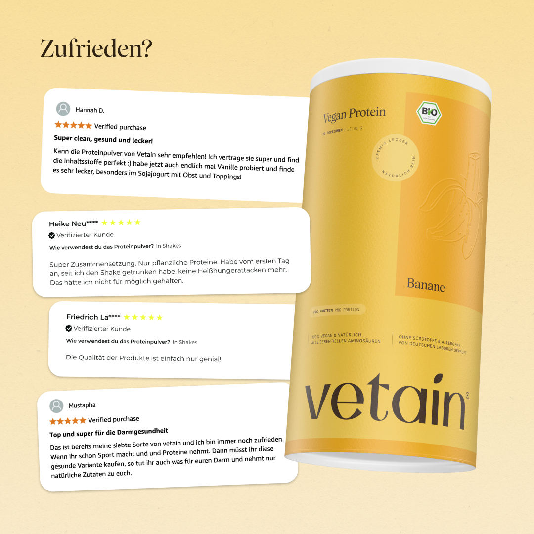Vegan Protein Banane: Positive Kundenbewertungen