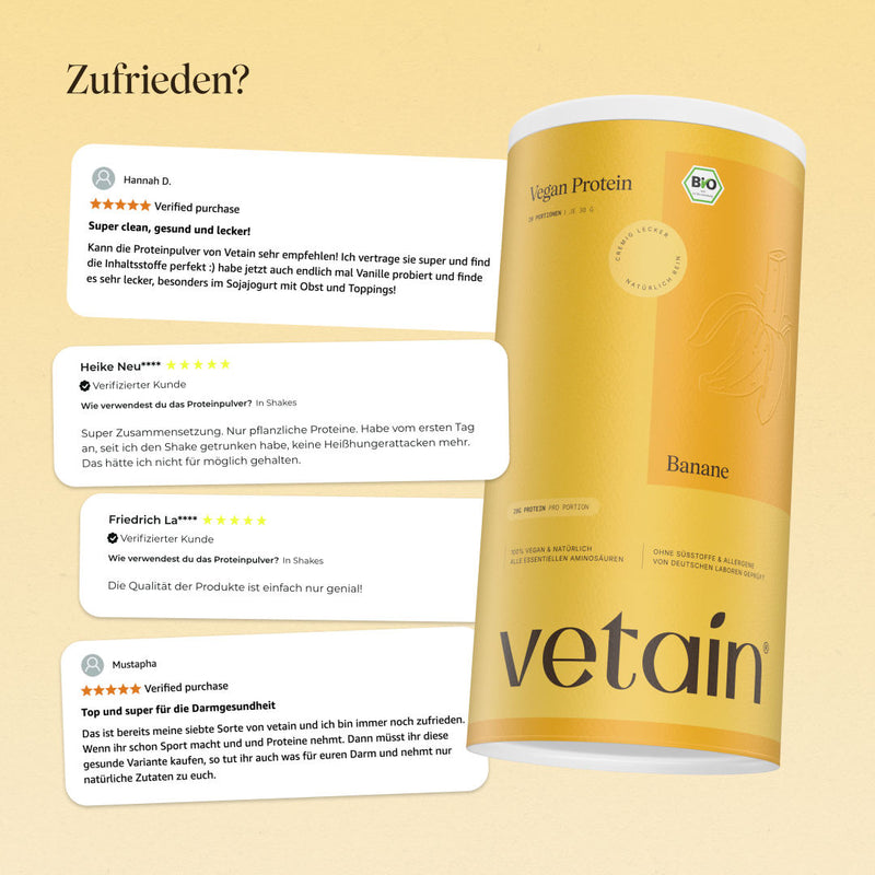 Vegan Protein Banane: Positive Kundenbewertungen