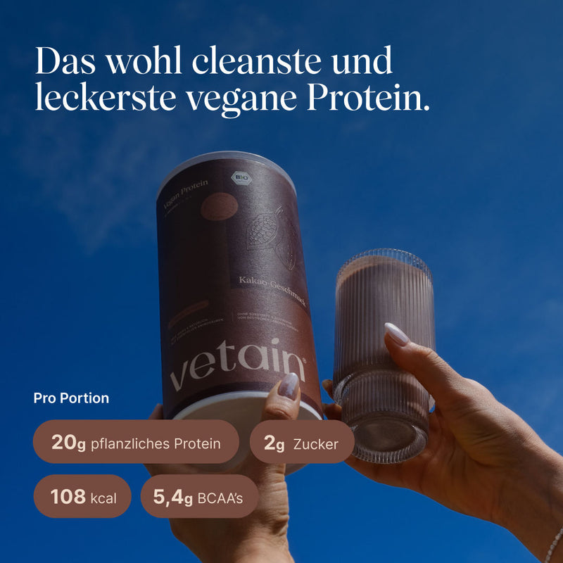 Vegan Protein Kakao: Das wohl cleanste und leckerste vegane Protein, Nährwertangaben