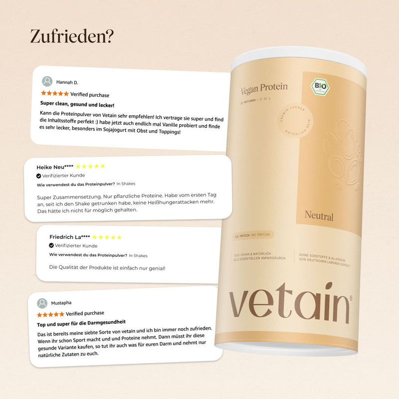 Vegan Protein Neutral: Positive Kundenbewertungen