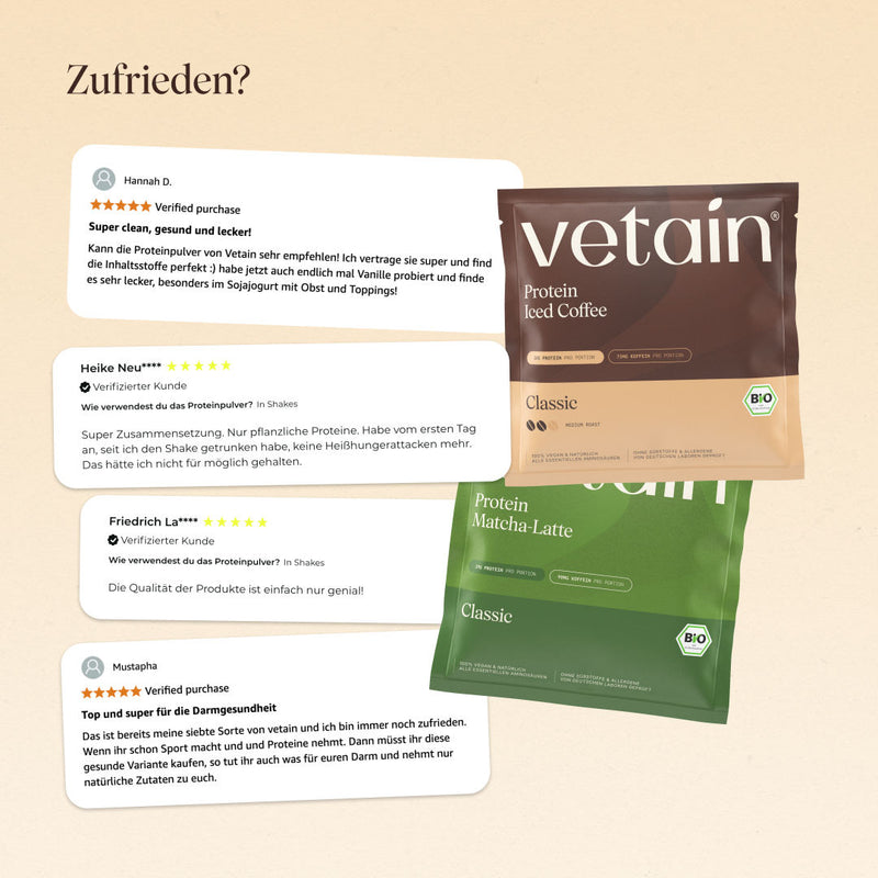 Vegan Protein Probierpaket: Positive Kundenbewertungen
