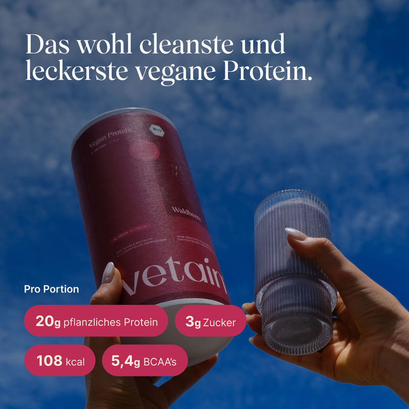 Vegan Protein Waldbeere: Das wohl cleanste und leckerste vegane Protein, Nährwertangaben pro Portion