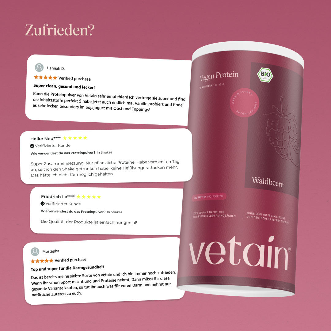 Vegan Protein Waldbeere: Positive Kundenbewertungen