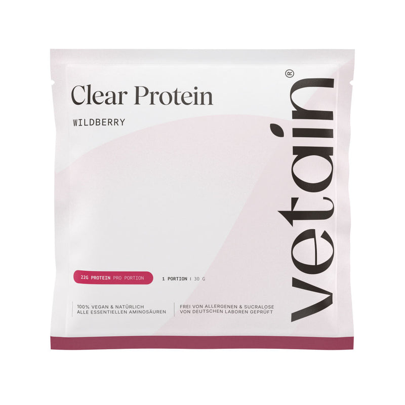 Vetain vegane Clear Protein Probe Wildberry 