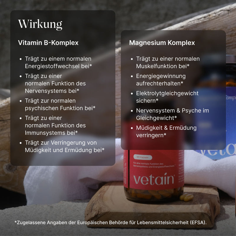 Wirkung von Vitamin B-Komplex und Magnesium Komplex