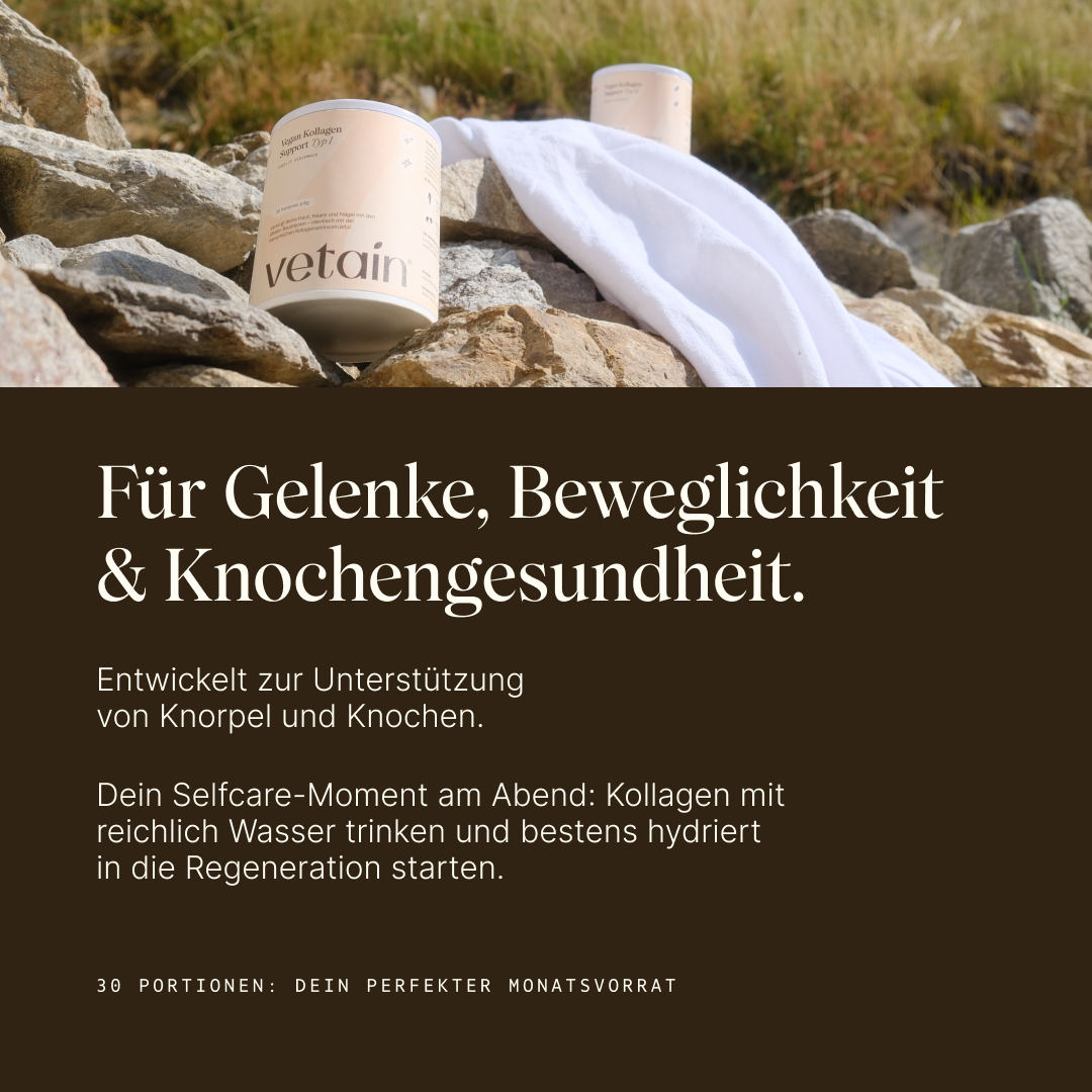 Vetain veganer Kollagen Support für Gelenke, Beweglichkeit & Knochengesundheit: Produktfakten
