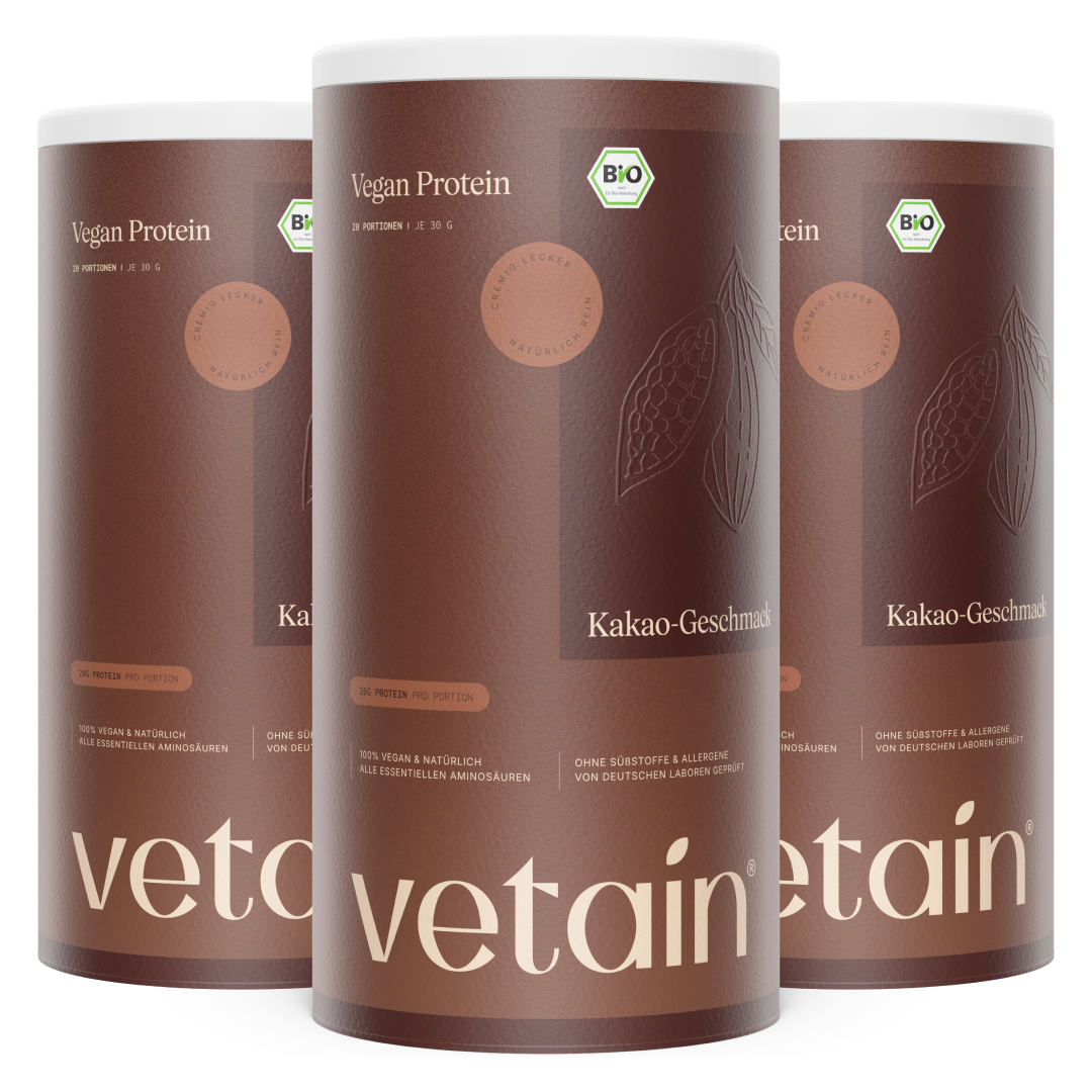 Vetain vegan Protein Kakao, 3er Bundle mit 10%