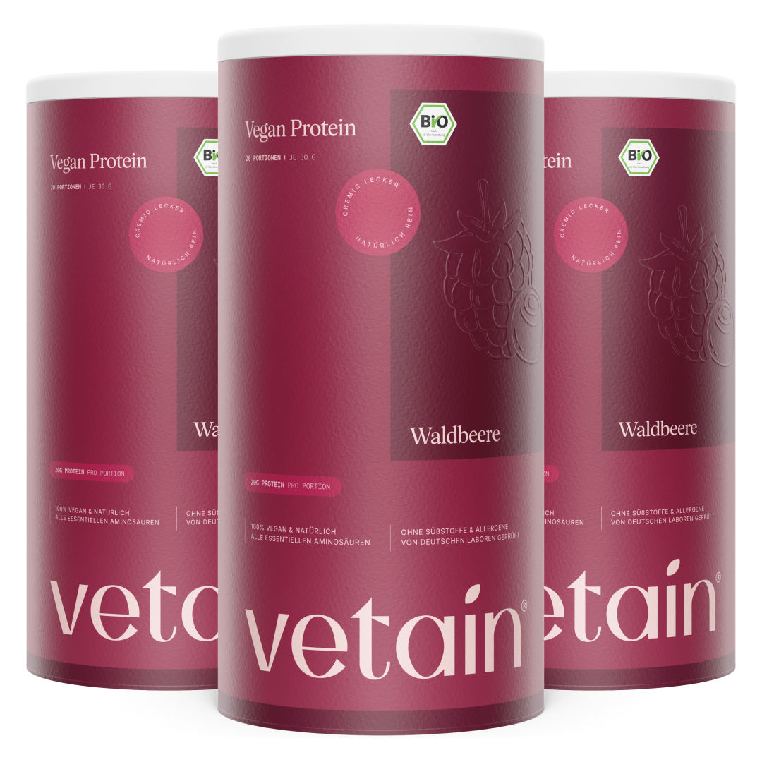 Vetain vegan Protein Beere, 3er Bundle mit 10%