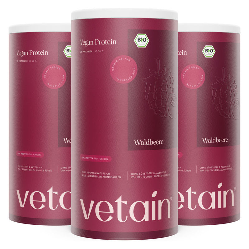 Vetain vegan Protein Beere, 3er Bundle mit 10%