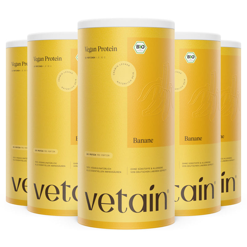 Vetain vegan Protein Banane, 5er Bundle mit 15% Rabatt
