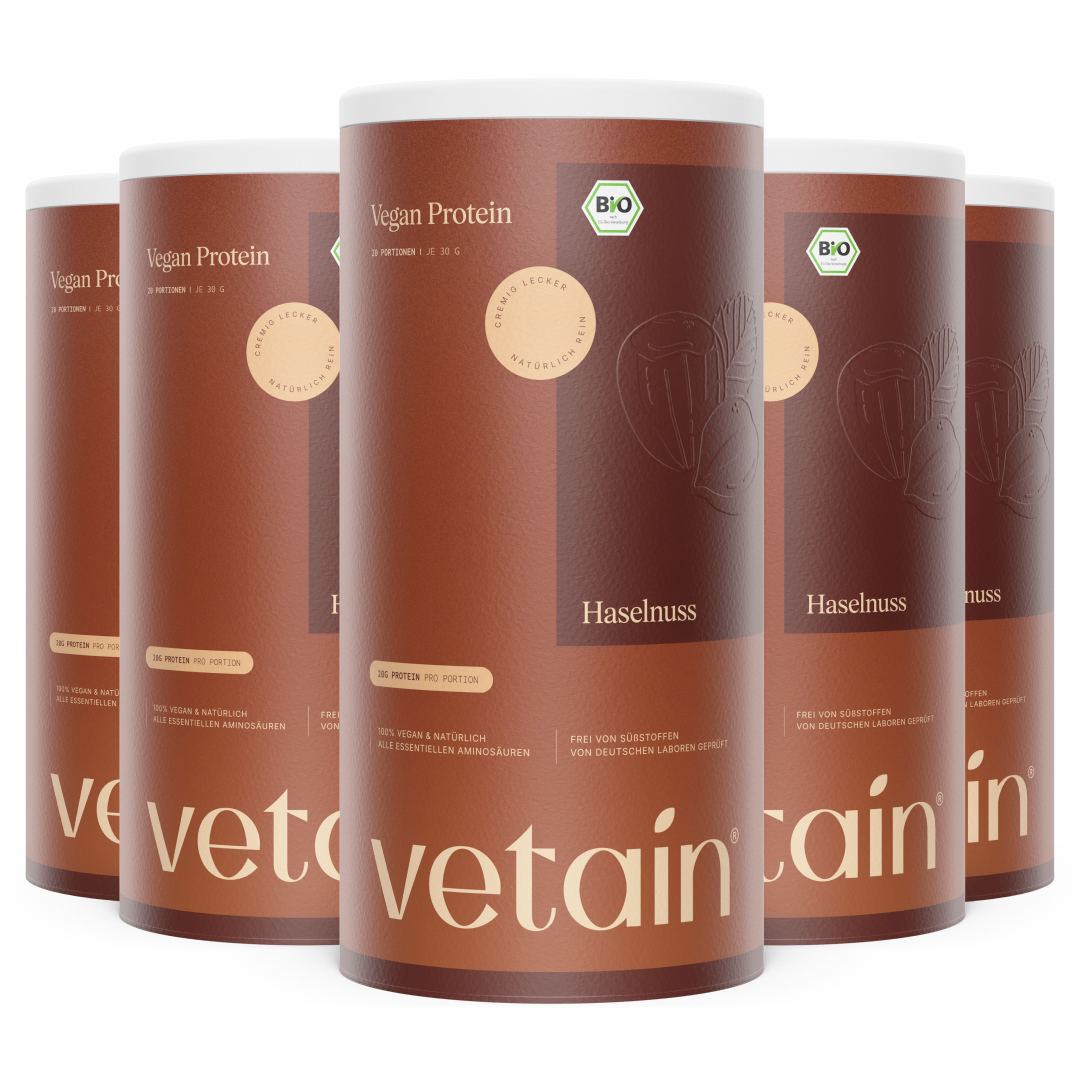 Vetain vegan Protein Haselnuss, 5er Bundle mit 15% Rabatt