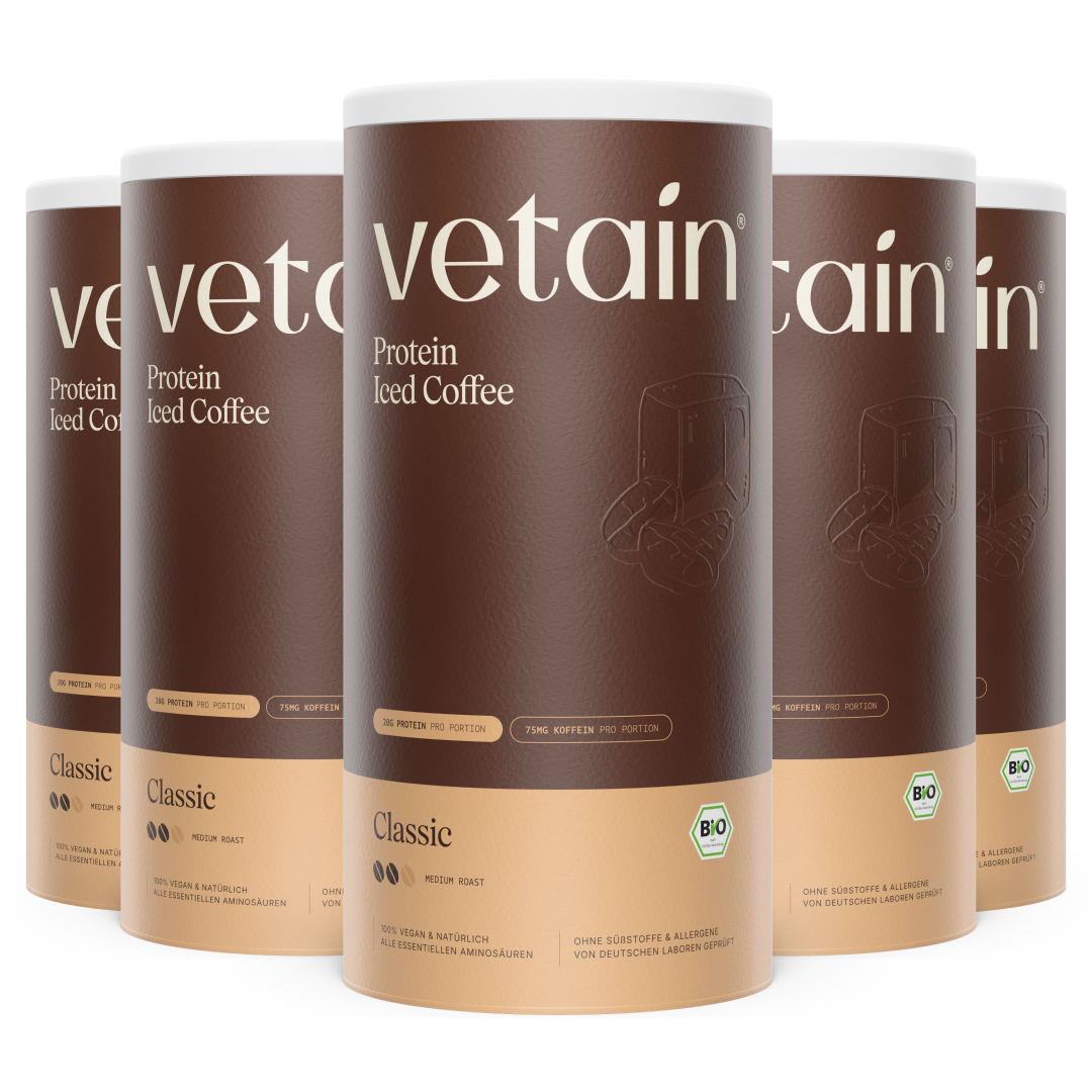 Vetain vegan Protein Iced-Coffee, 5er Bundle mit 15% Rabatt