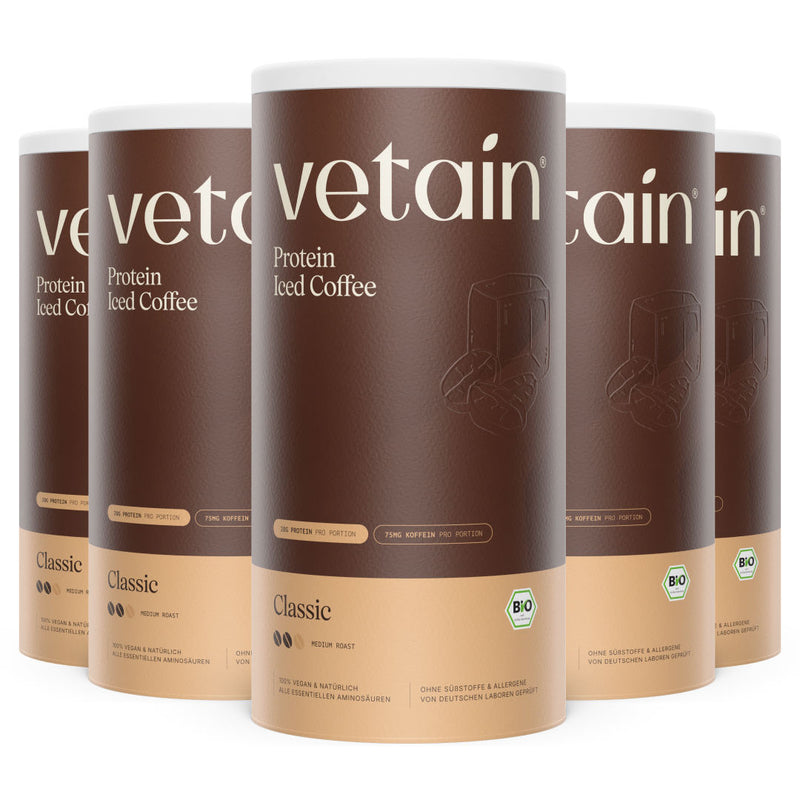 Vetain vegan Protein Iced-Coffee, 5er Bundle mit 15% Rabatt