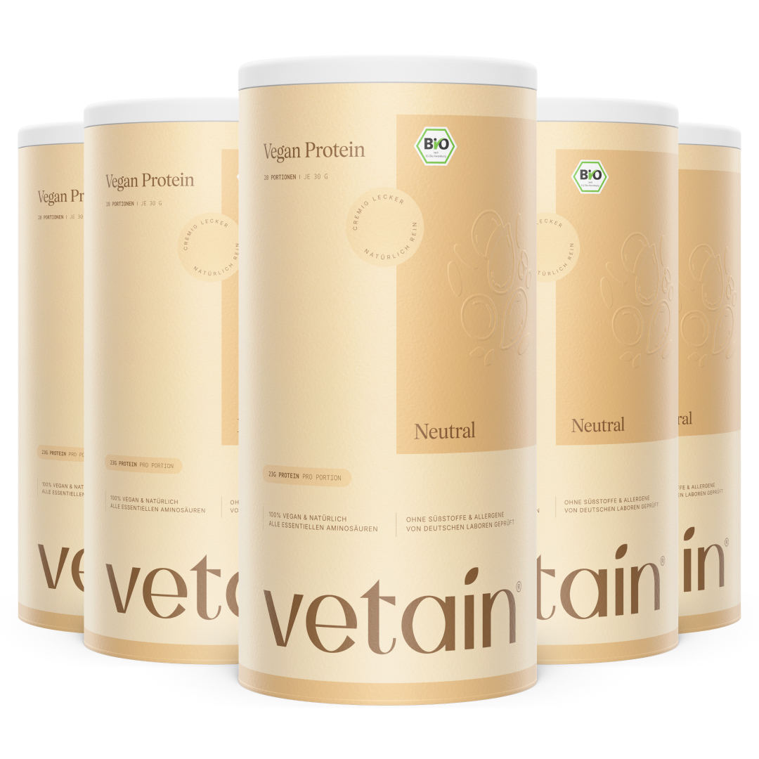 Vetain vegan Protein Neutral, 5er Bundle mit 15% Rabatt