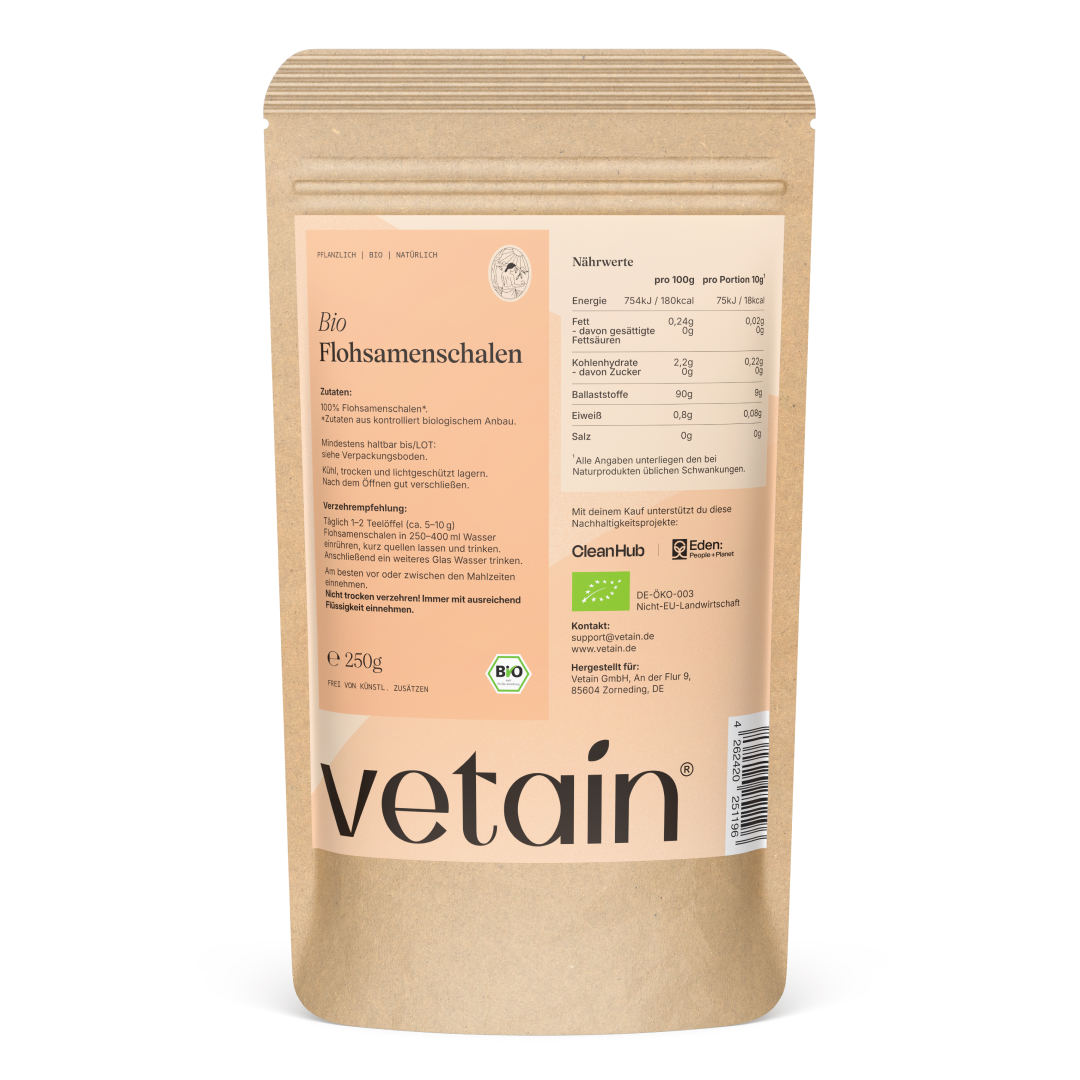 Vetain Bio-Flohsamenschalen