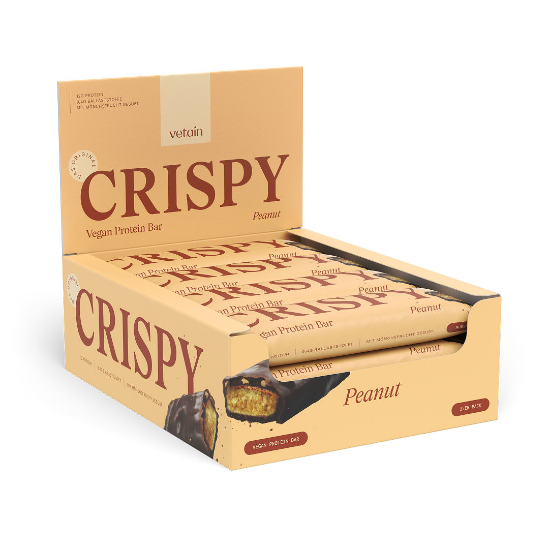 Vetain Crispy Proteinriegel Peanut  12er Tray