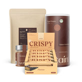 Vetain Bundles Nut & Crunch Crispy Proteinriegel, Proteinpulver vegan Kakao, Bio-Nussmus, Soja Crispies